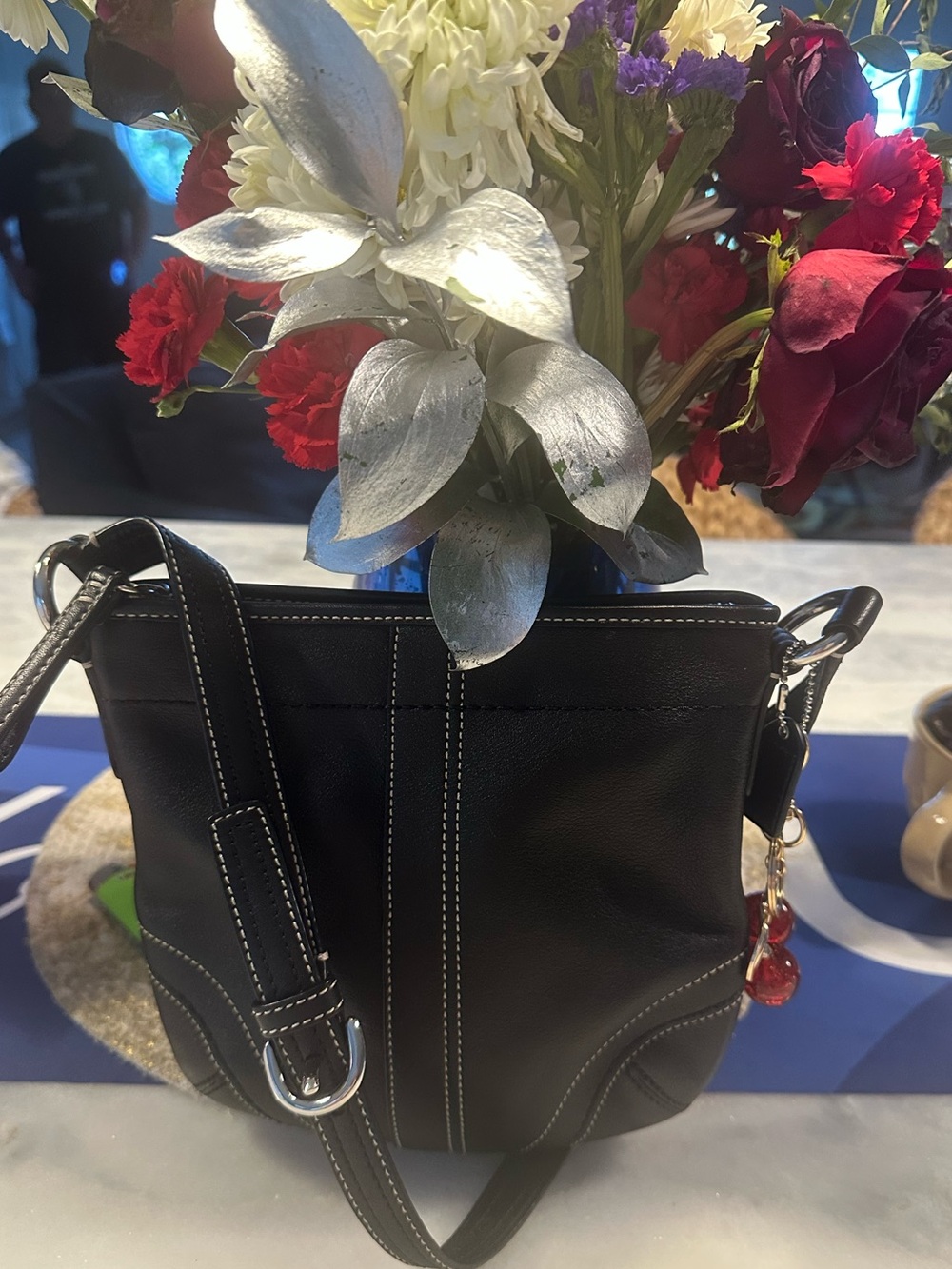 Coach Y2K Smooth Buttery Leather SoHo Bleeker Black Hobo Crossbody Bag